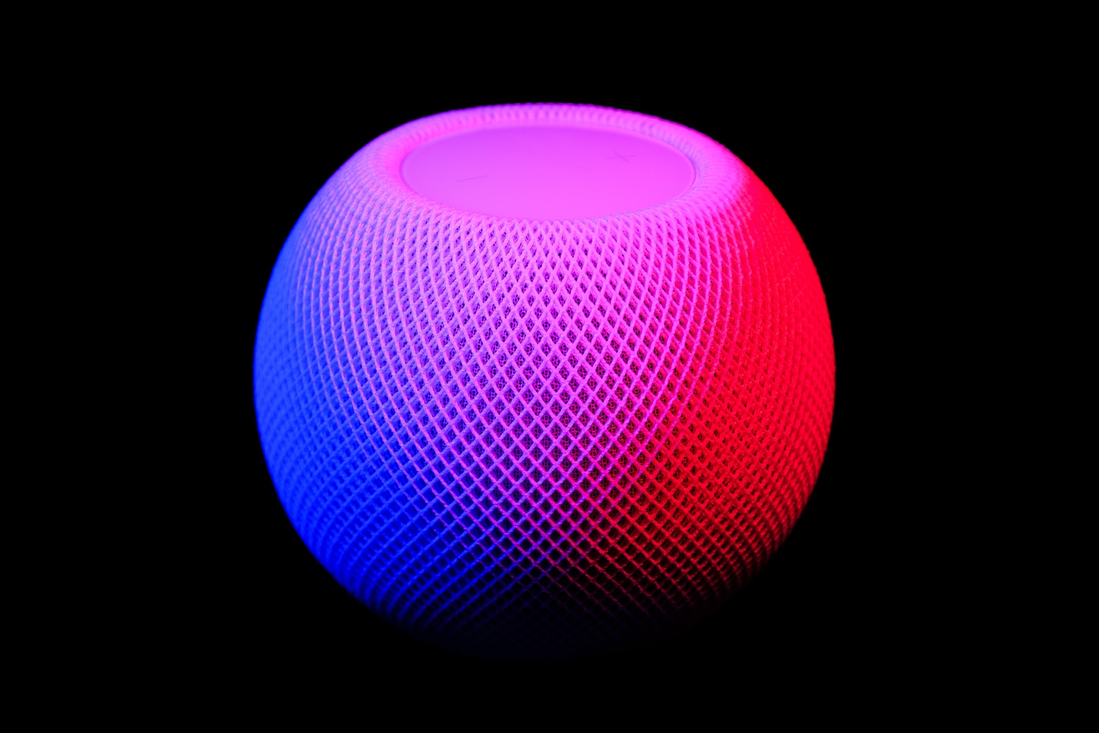 Blue, purple, and red round light.